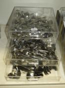 *Set of Three Perspex Drawer Containing Cake Forks