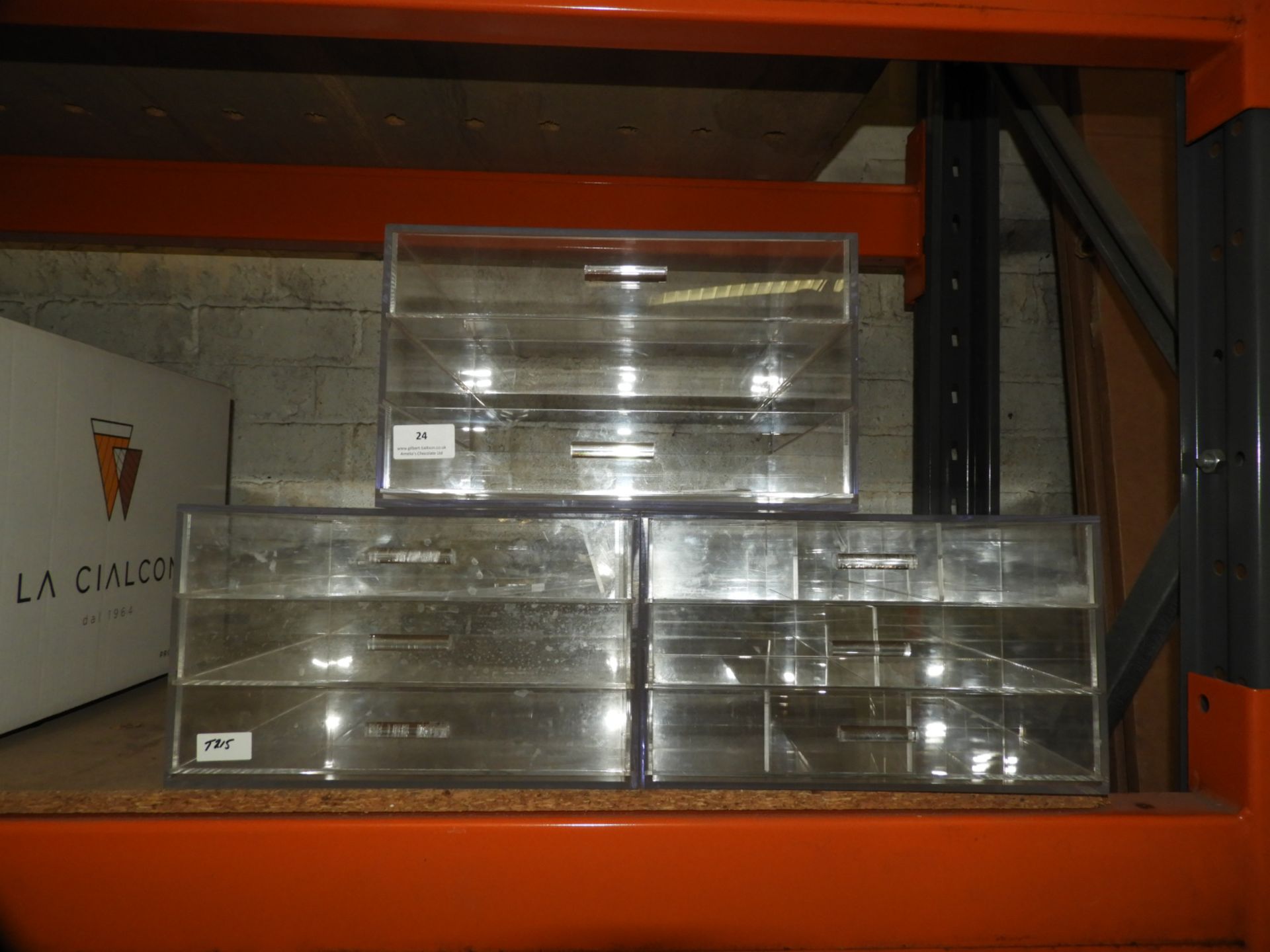 *Three Sets of Perspex Drawers