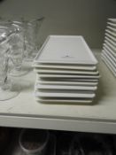 *Twelve Rectangular Plastic Platters