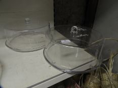 *Two Perspex Cake Domes