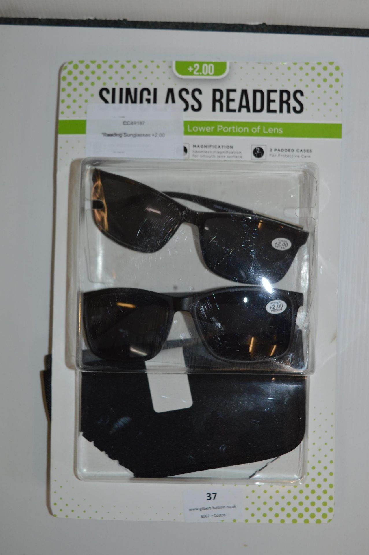 *Reading Sunglasses +2.00 2pk