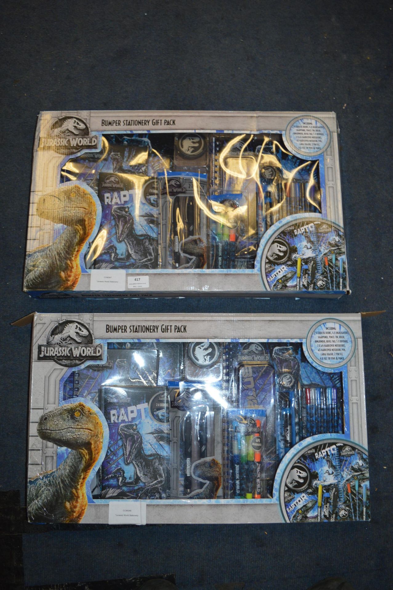 *Two Jurassic World Bumper Stationery Gift Packs