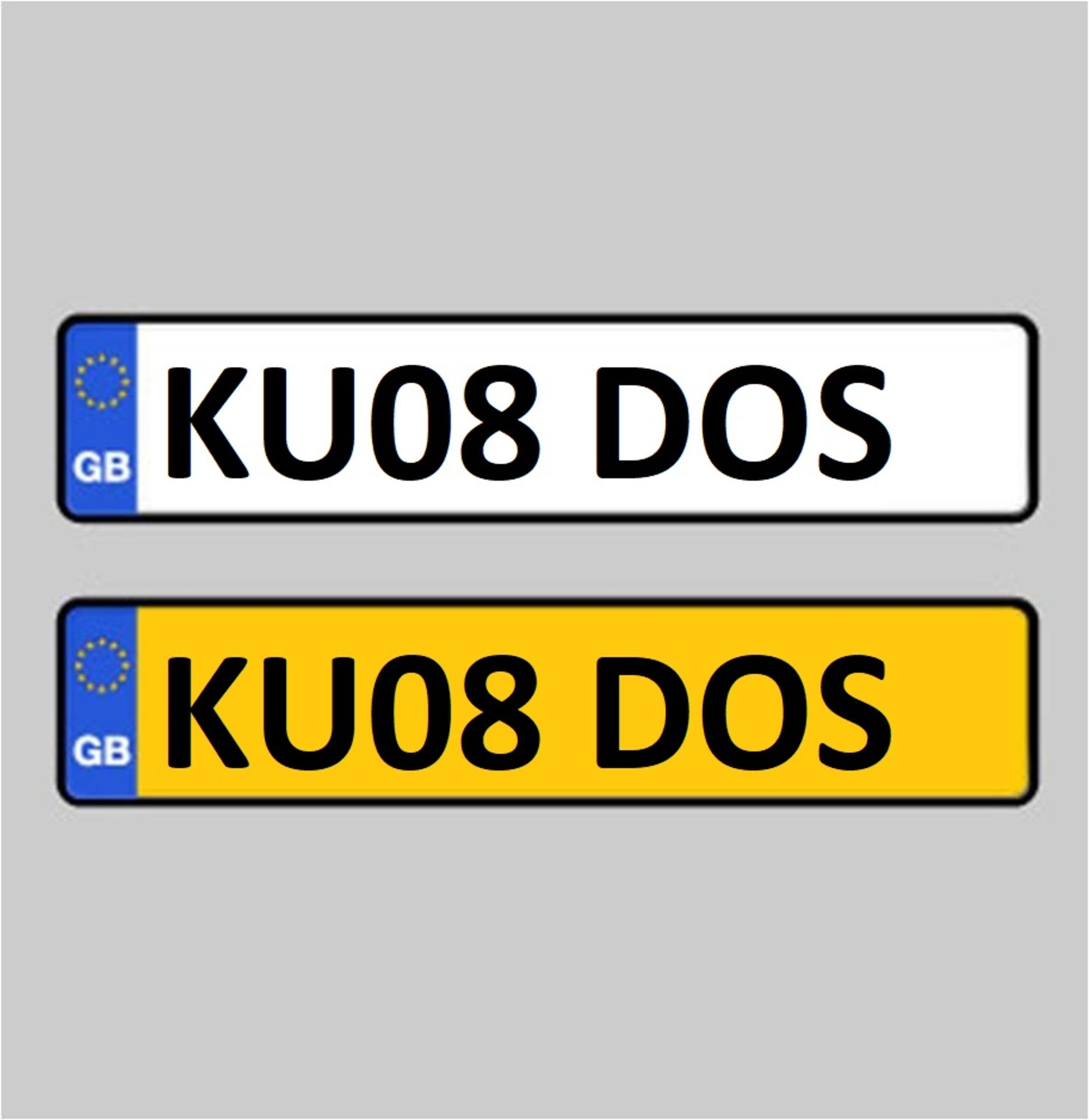 *Cherish Number Plate: KU08 DOS - Currently on Retention