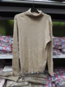 *Six Essence Fawn Coloured Roll Neck Long Sleeve T