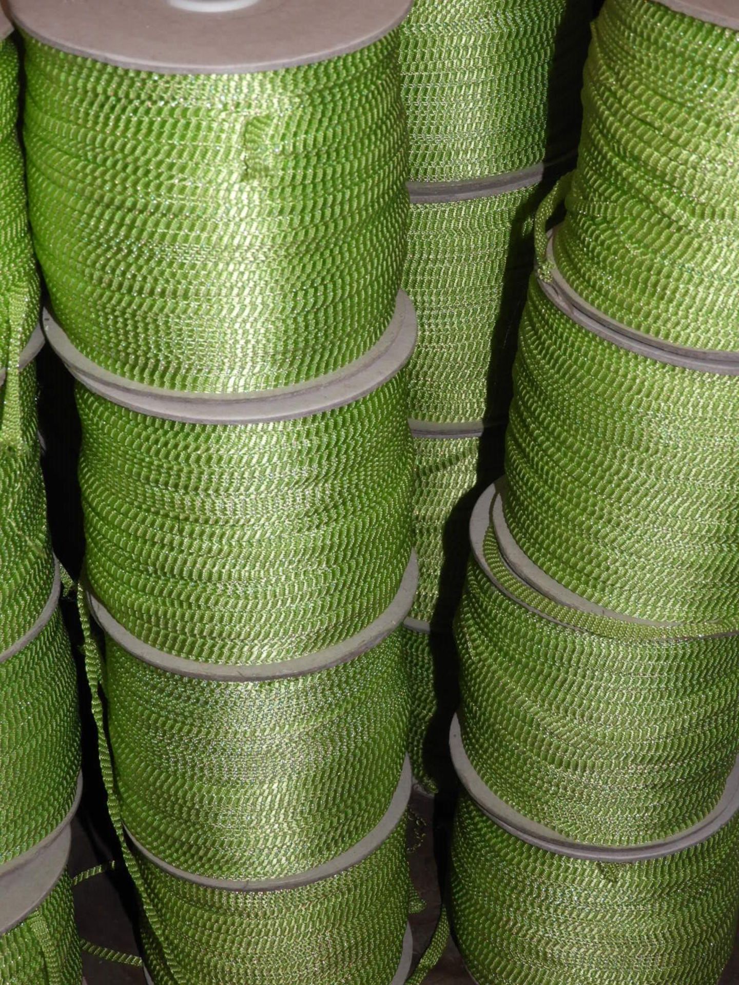 *Four Rolls of Lime Green & Metallic Braid Edging