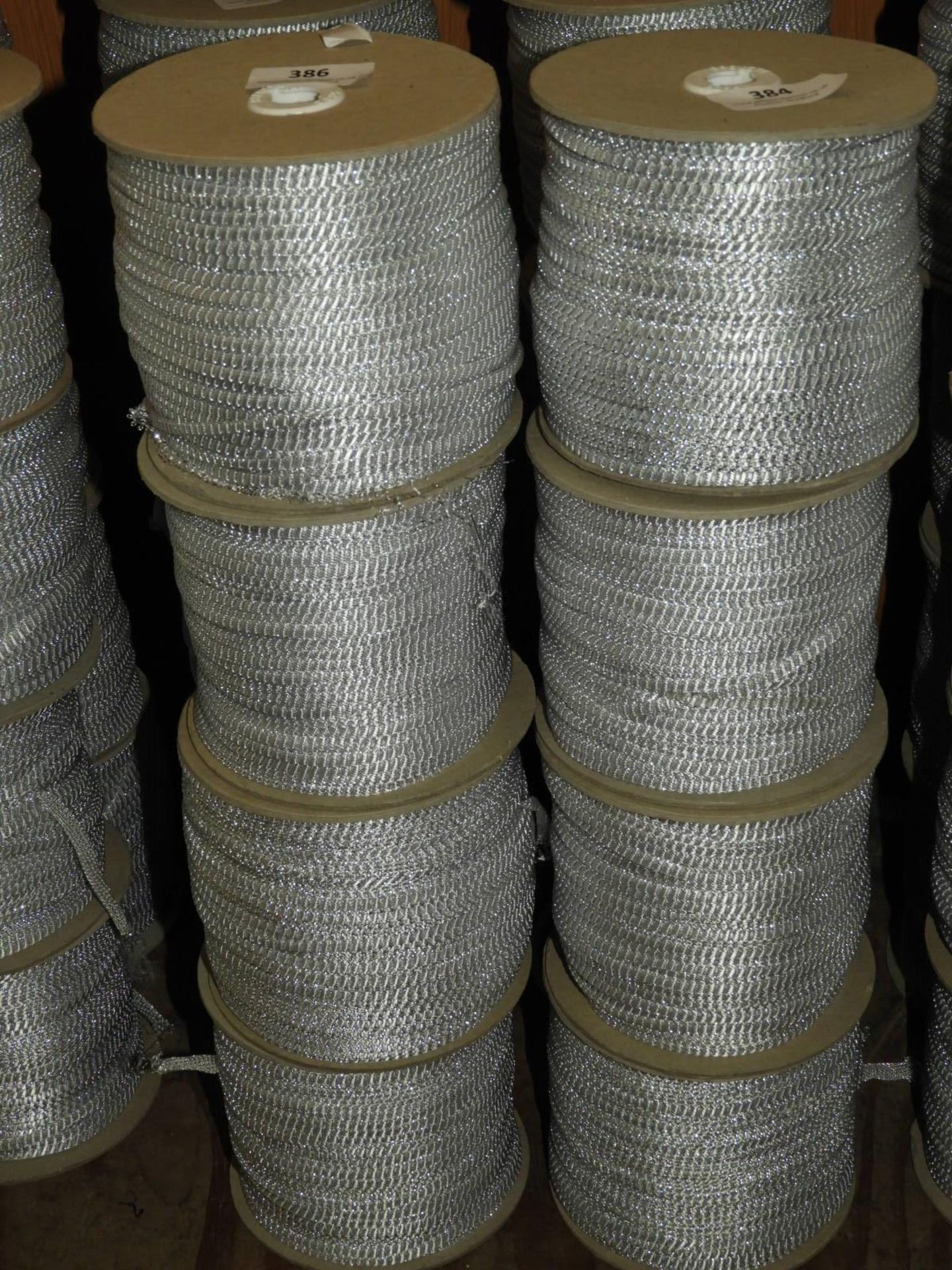 *Four Rolls of Semi Elasticated Silver Braid Edgin