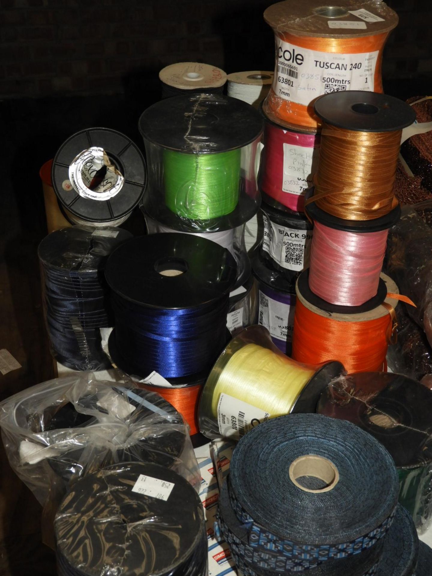 *Twenty Nine Assorted Cones and Spools of Ribbon,