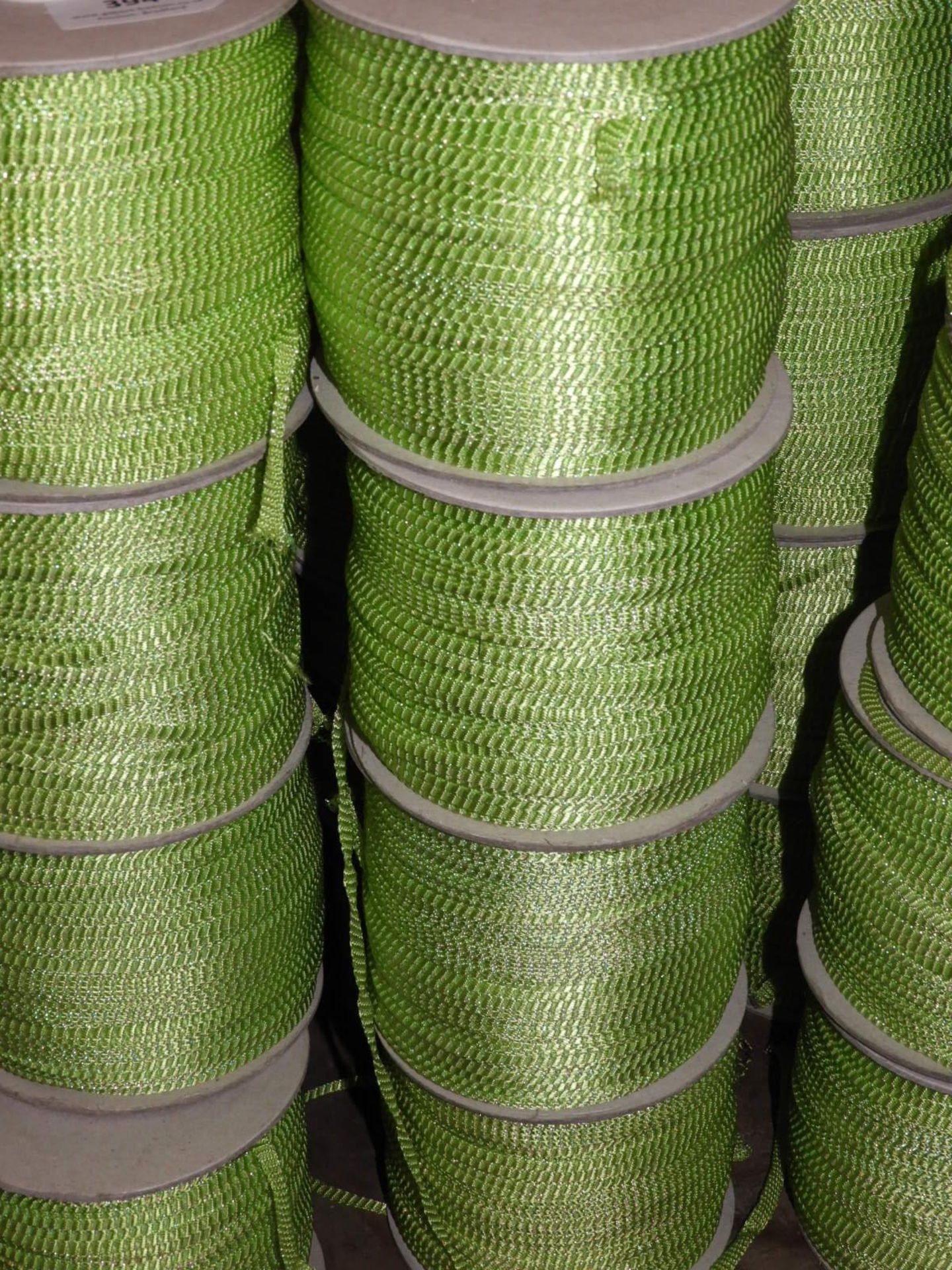 *Four Rolls of Lime Green & Metallic Braid Edging