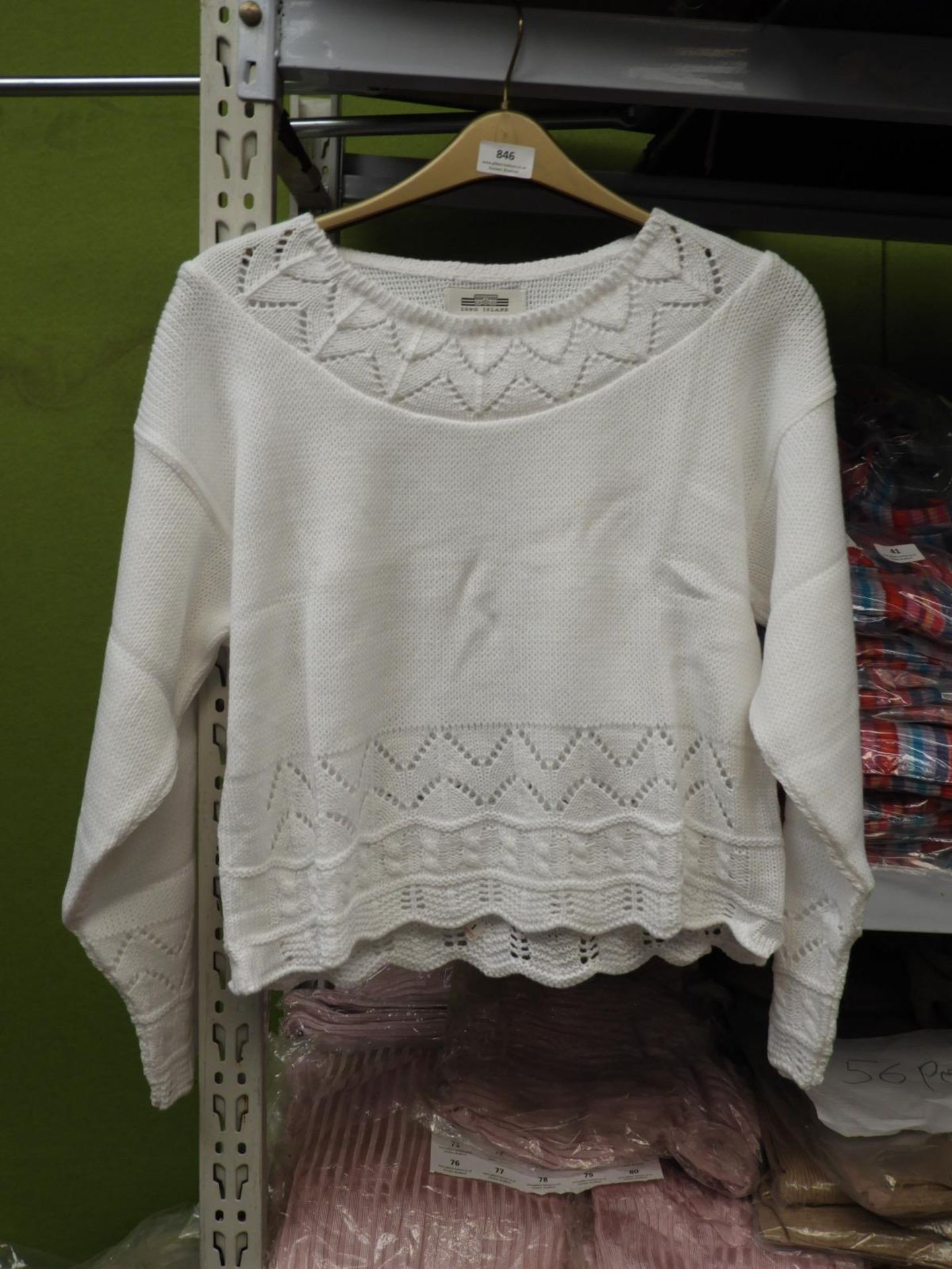 *Six Long Island White Knitted Ladies Tops