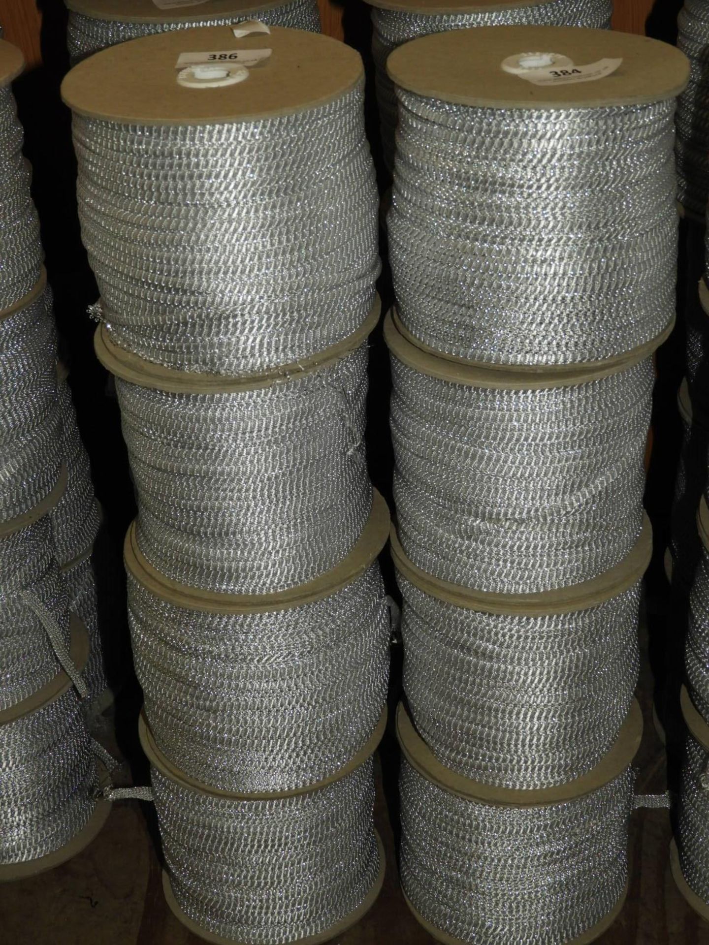 *Four Rolls of Semi Elasticated Silver Braid Edgin