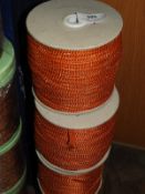 *Four Rolls of Orange & Metallic Fleck Braid Edgin