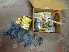 Box of Tools Clamps and Router Cutters