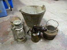 Iron Glue Pot, Galvanized Bucket, Blow Lamp, etc.