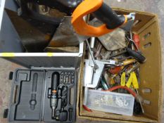 Two Boxes of Assorted Woodworking Tools Including