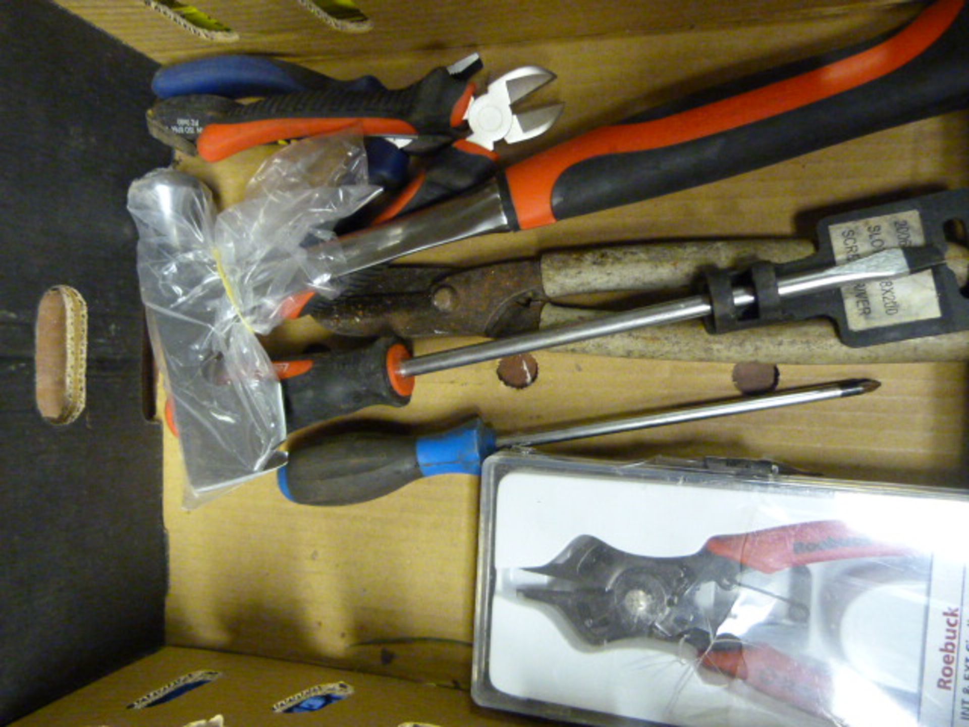 *Small Box of Tools, Circlip Pliers, Screwdrivers,