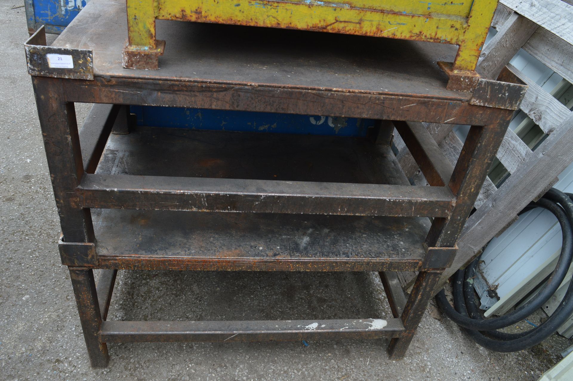 *Pair of Metal Topped Stillages