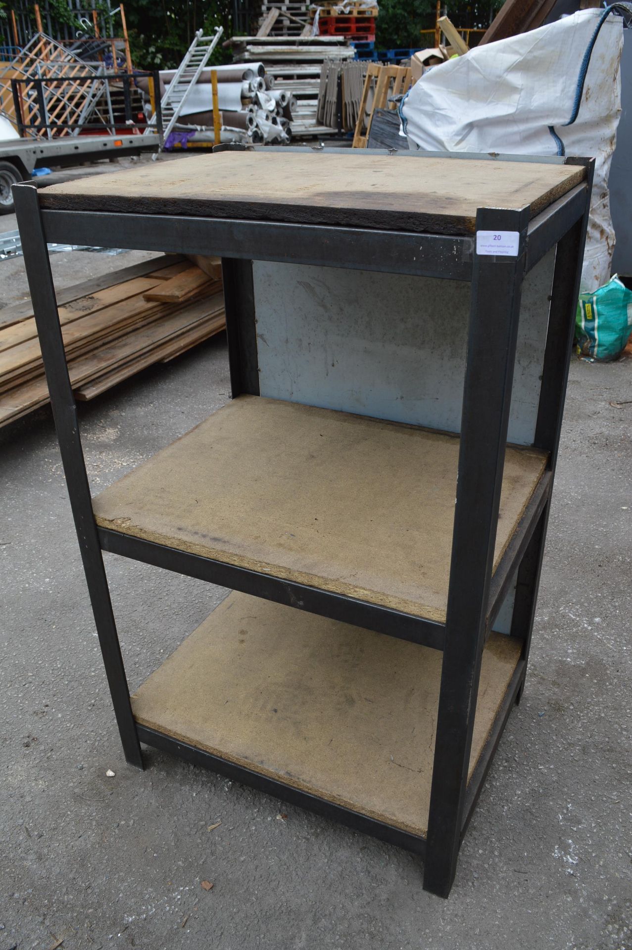 *Metal Framed Three Tier Workshop Shelves 61x48.5x