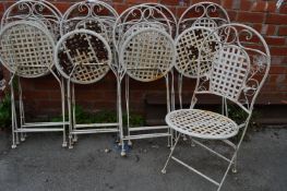 Eight Metal Garden Chairs (AF)