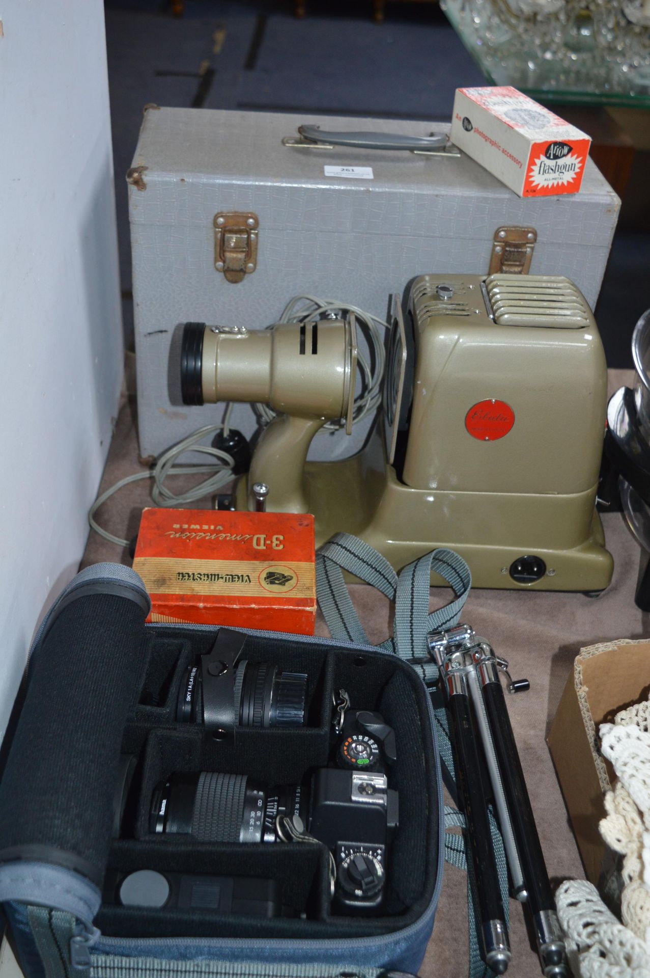 Vintage Photography Equipment, Projector, and a Pr