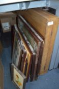 Collection of Framed Tapestries and a Pasteboard