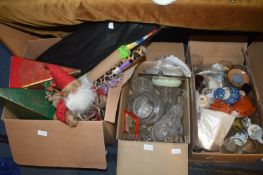Three Boxes of Assorted Household Goods, Glassware