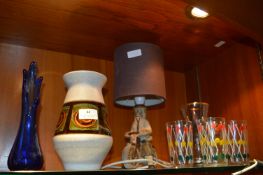 Collection Retro Vases, Lamps, etc.