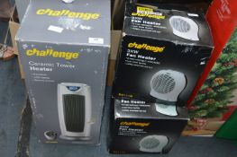 Challenge Ceramic Fan Heater and Two Others