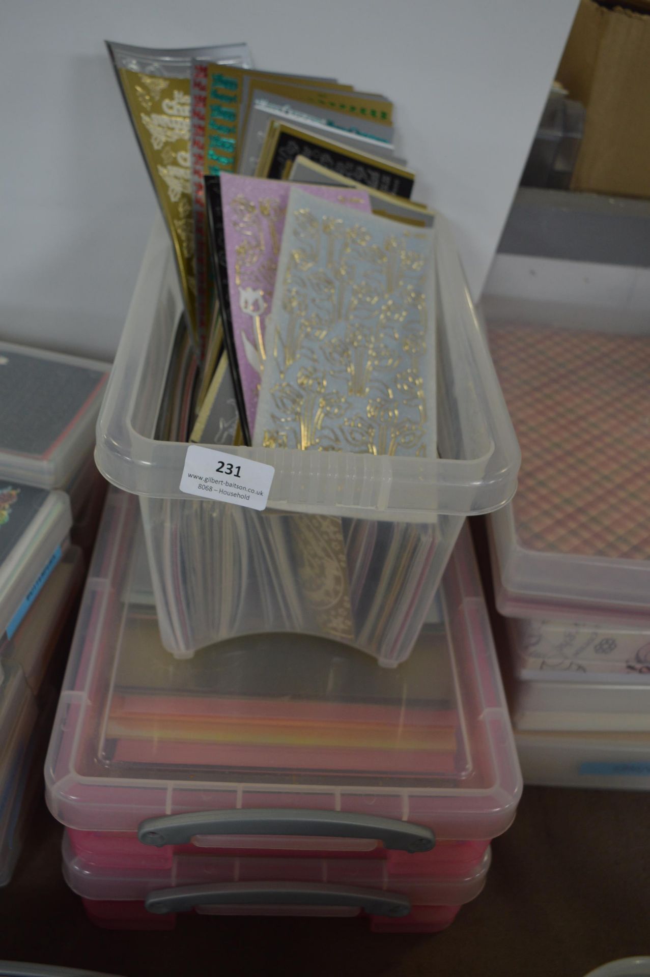 Three Storage Boxes of Coloured and Decorative Car