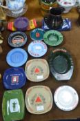 Collection of Pub Ashtrays, Water Jugs, etc.