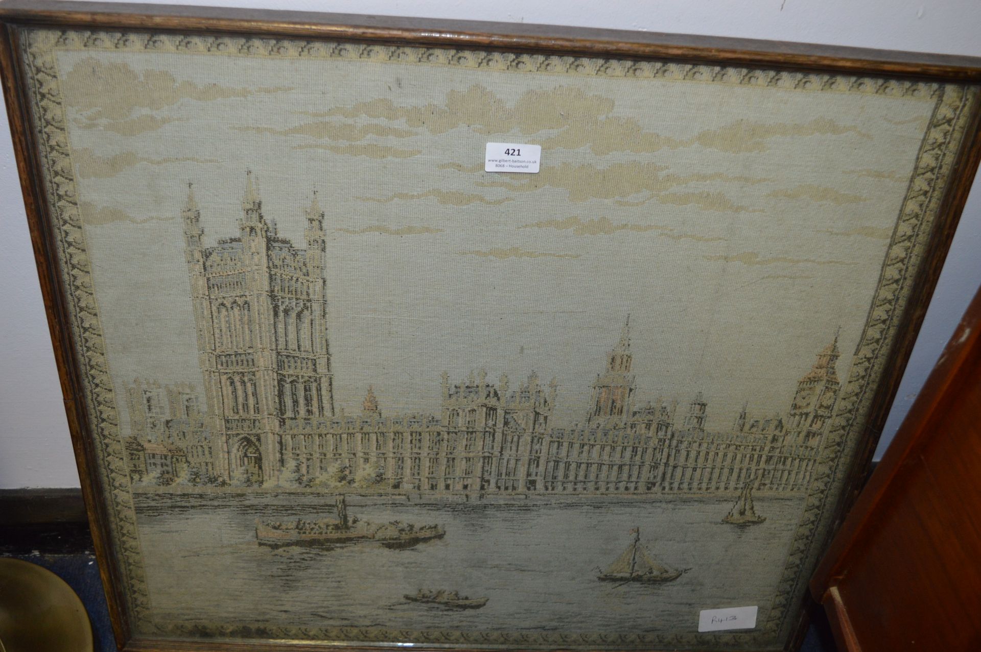Framed Tapestry of the Houses of Parliament
