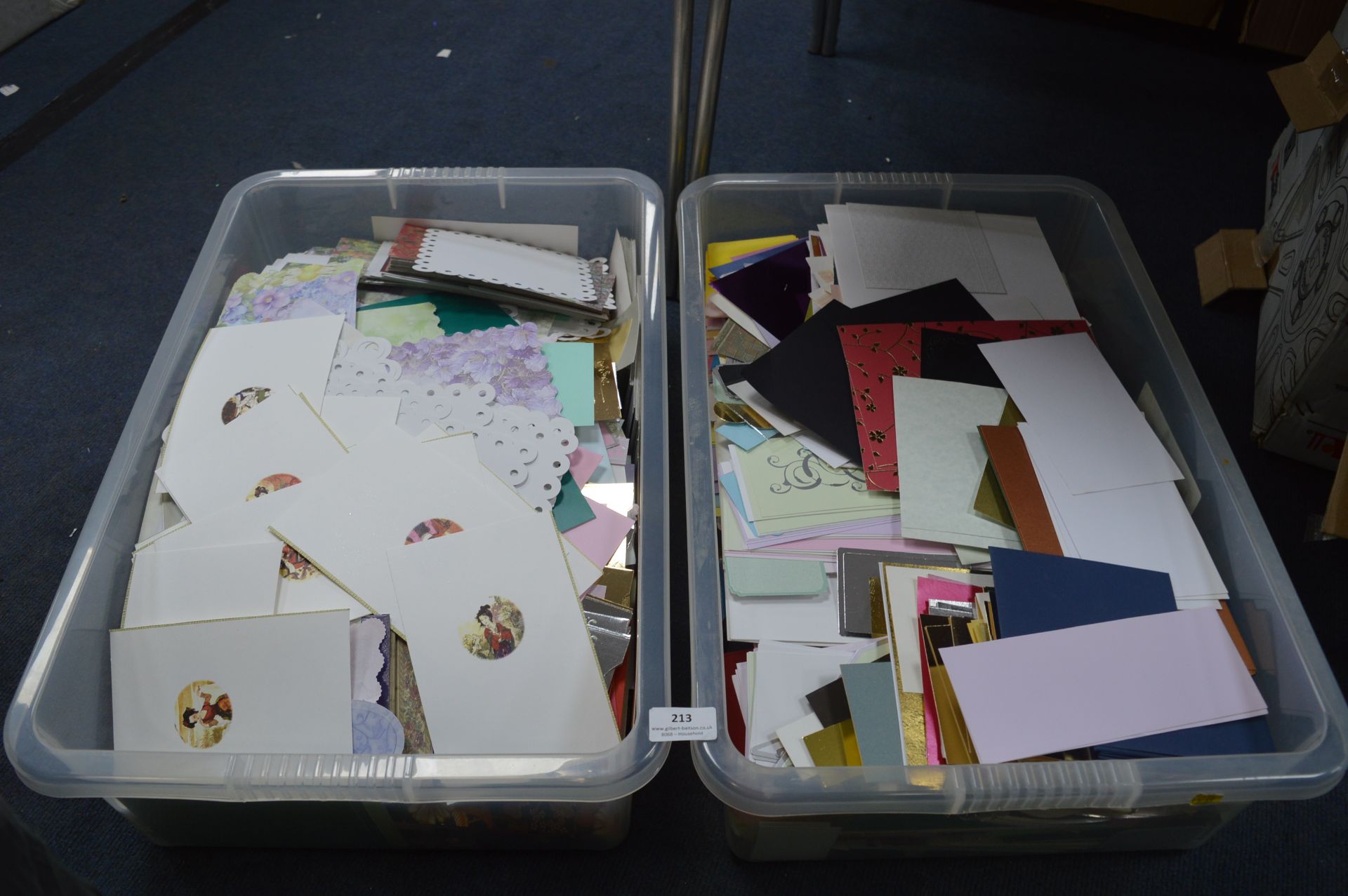 Two Large Plastic Storage Boxes Containing Assorte