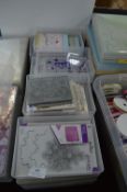 Twelve A5 Storage Boxes Containing Rubber Stamps,