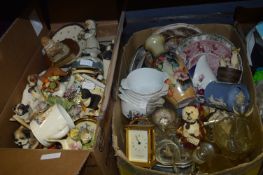 Two Boxes of Household Goods; Glassware, Pottery,