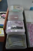 Twelve A5 Storage Boxes Containing Rubber Stamps
