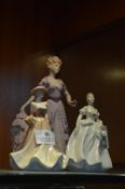 Three Coalport Figurines: Age of Elegance First Wa