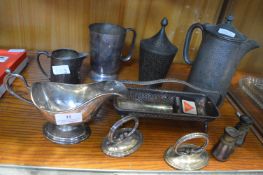 Small Collection of Silver Plated Ware and Pewter