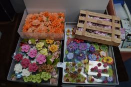 Four Boxes of Paper Flower Card Toppers