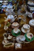Assortment of Decorative Teapots, Snow Globes, Chi