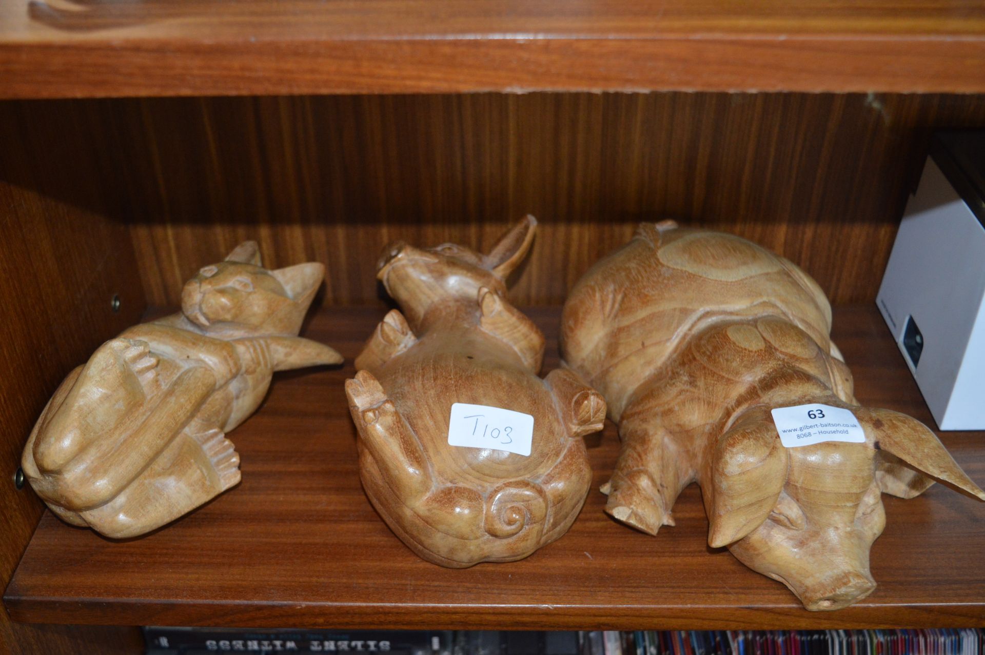 Three Wooden Pigs