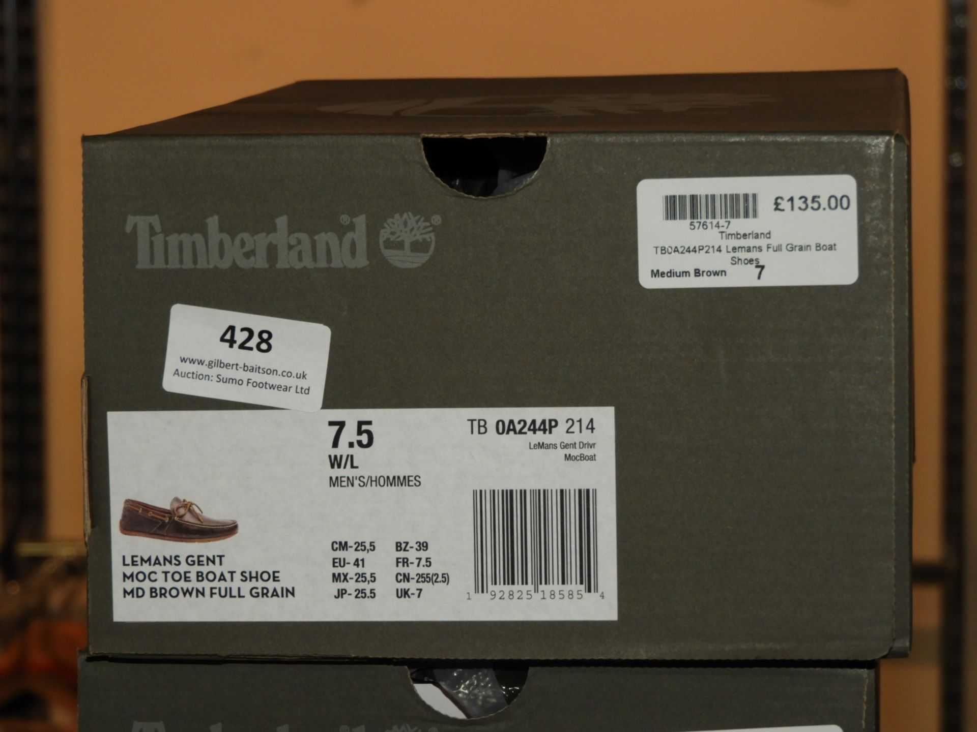*Pair of Timberland Mens Boat Shoes Size: 7.5