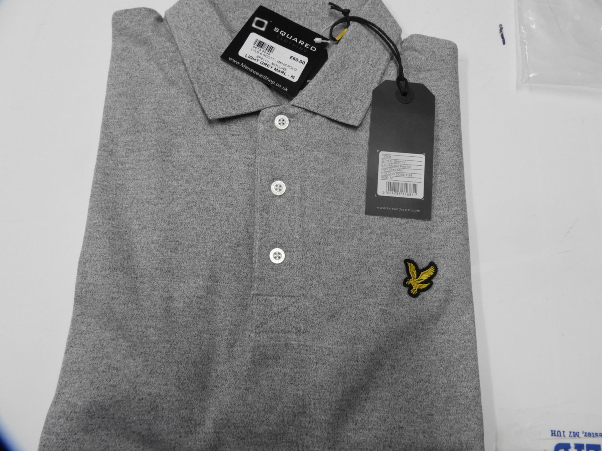 *Lyle & Scott Light Grey Long Sleeve Top Size: Med