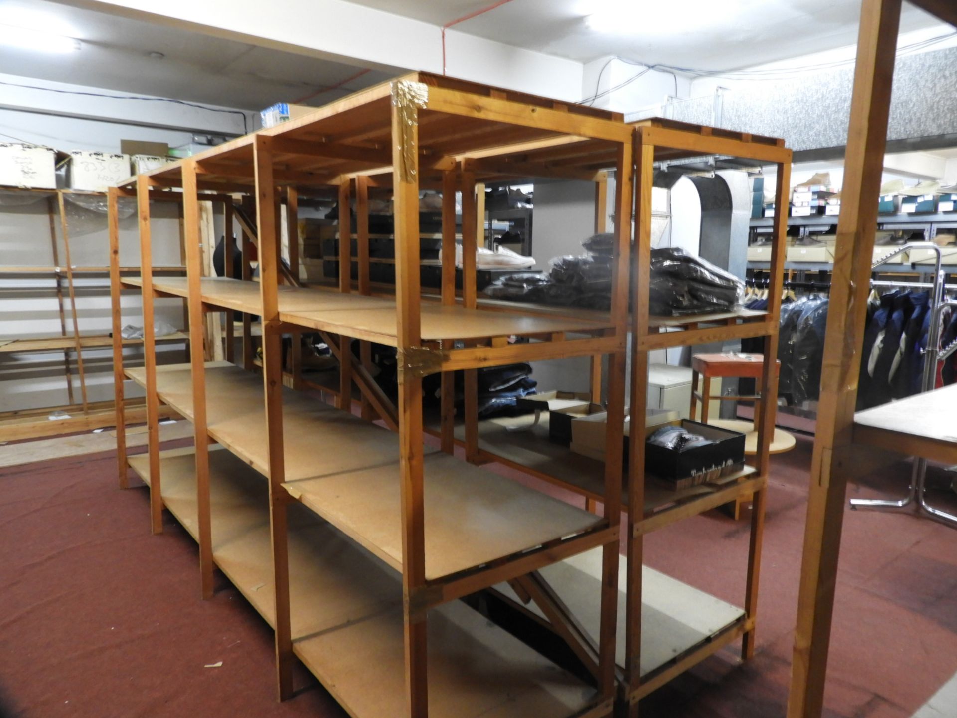 *37 Bays of Soft Wood Shelving