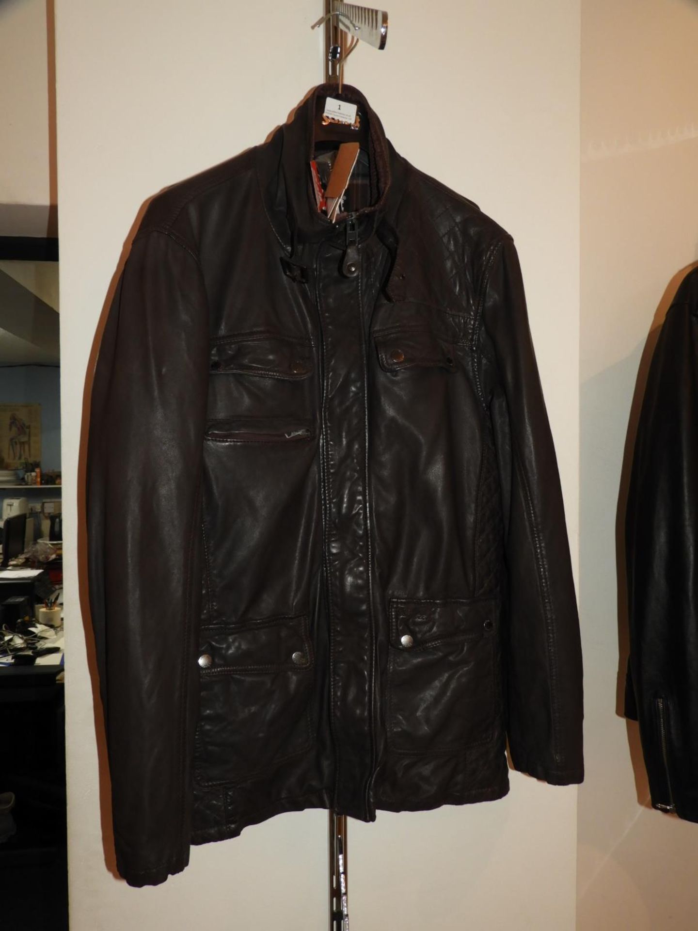 *Schott Gents Leather Jacket (Dark Brown) Size:XL