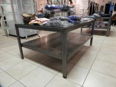 *Plate Glass & Burnished Steel Display Table with