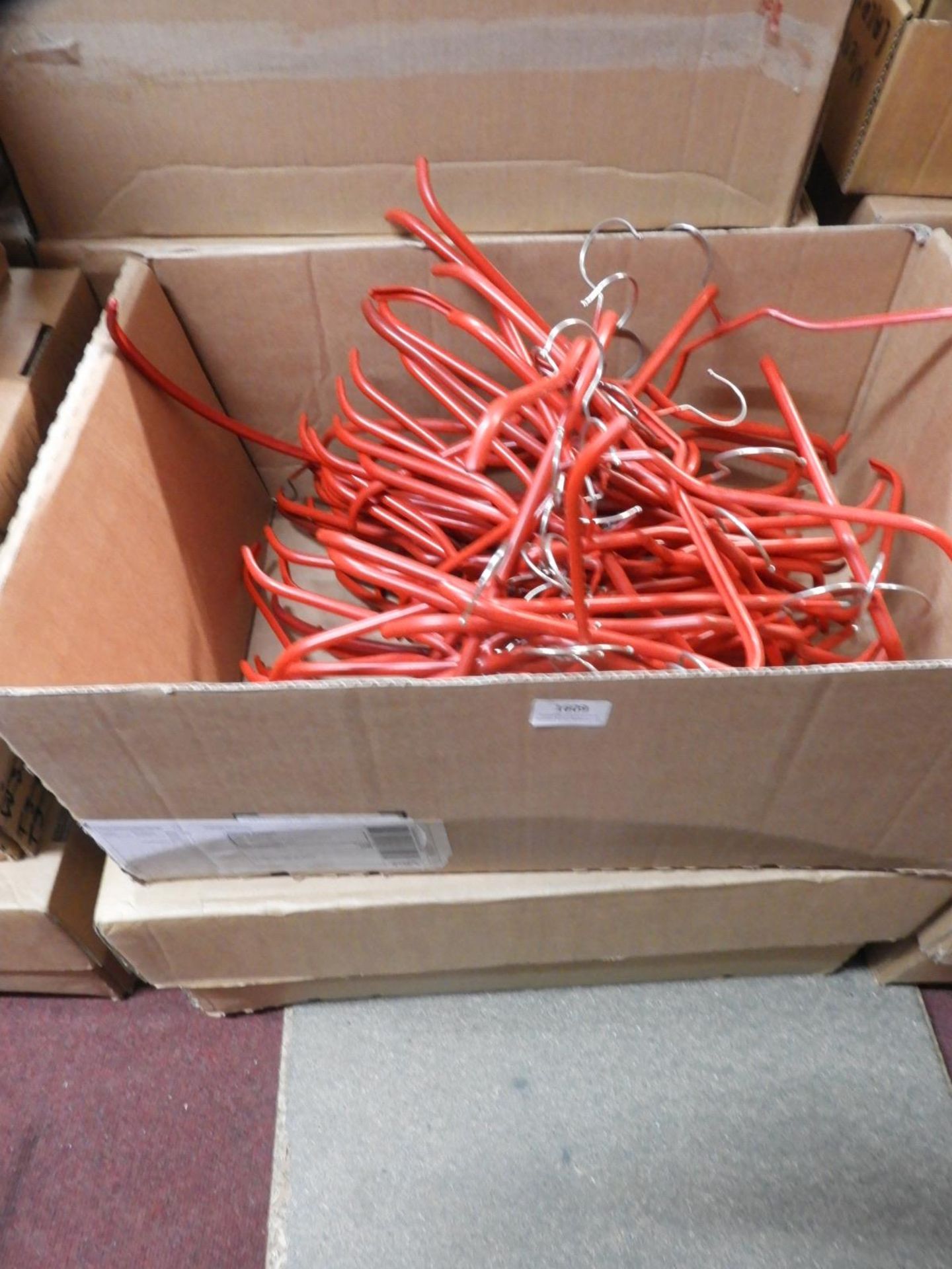 *Two Boxes of Plastic Coated Chrome Coat Hangers