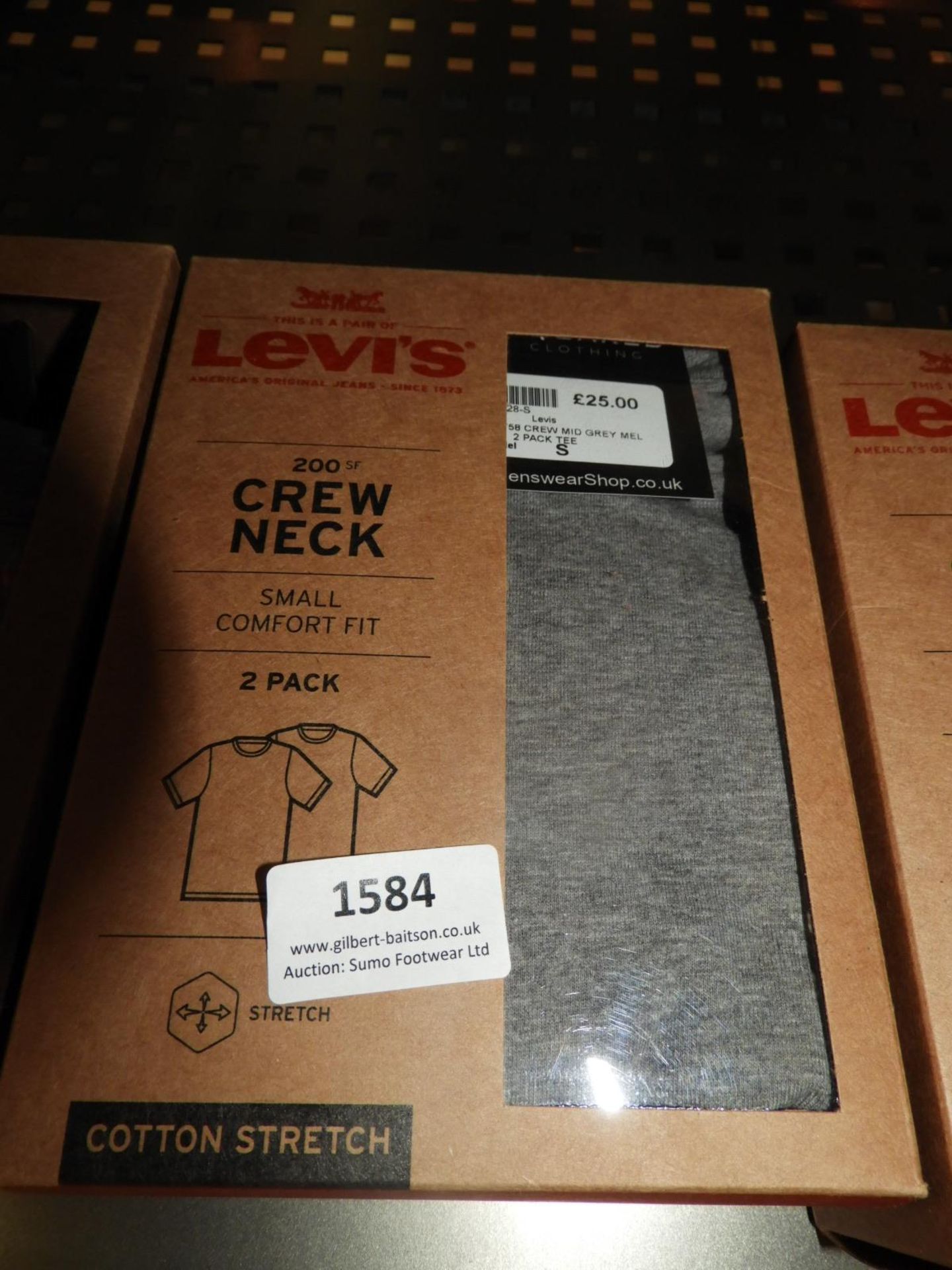 *Levi Crew Neck Comfort Fit T-Shirts 2pk Size: Sma