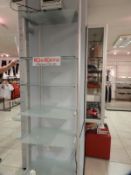 Brushed Aluminium & Frosted Glass Six Tier Display