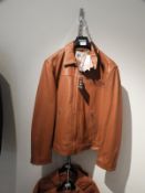 *Schott Gents Leather Jacket (Cognac) Size: XL