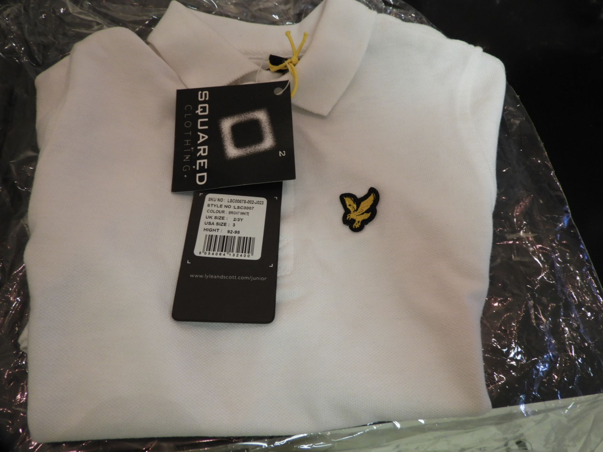 Lyle & Scott Junior Polo Shirt (White) Size: 4-5 Y