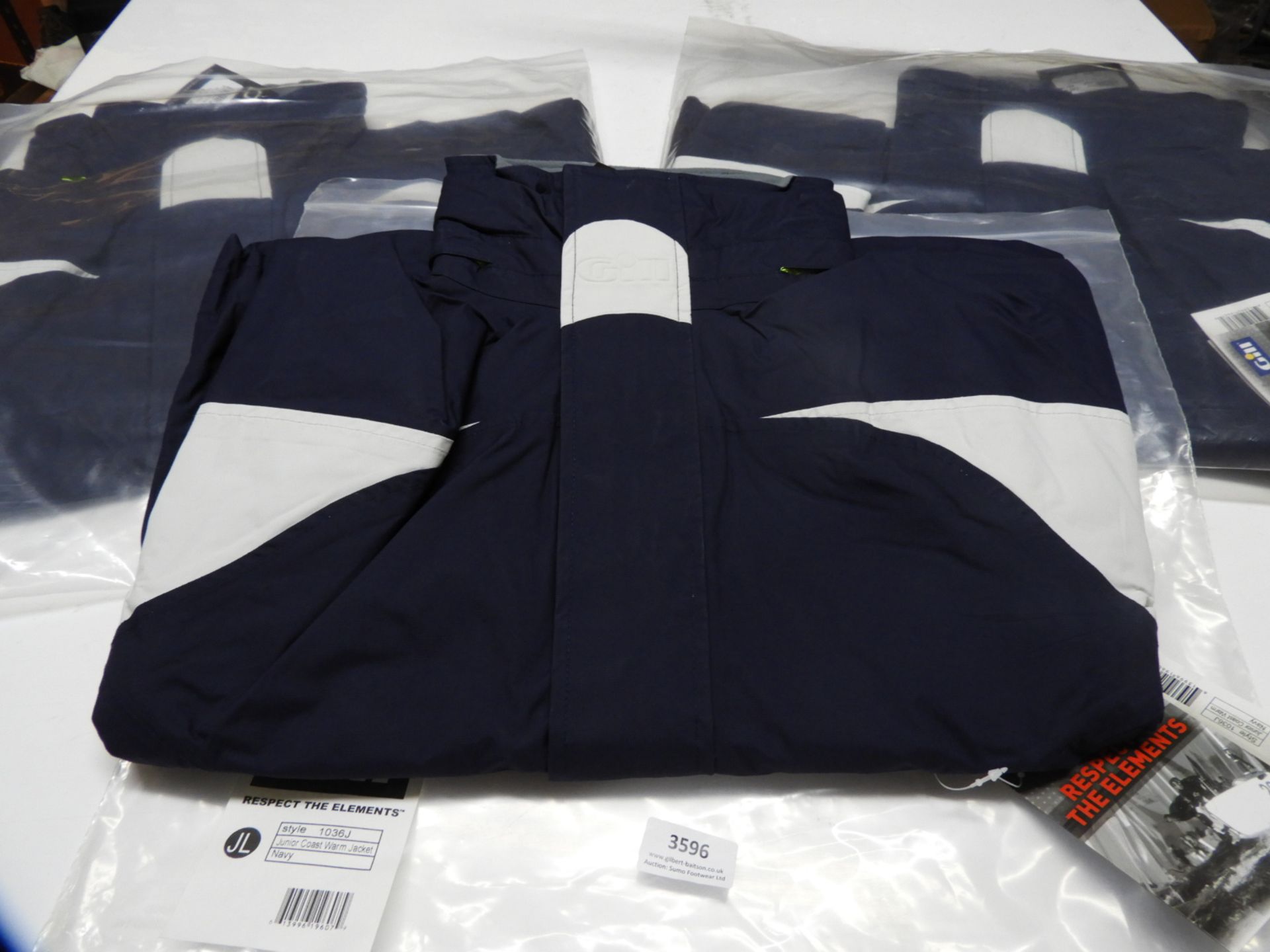 Three Gill Sailing Jackets (Navy & White) Size: Ju